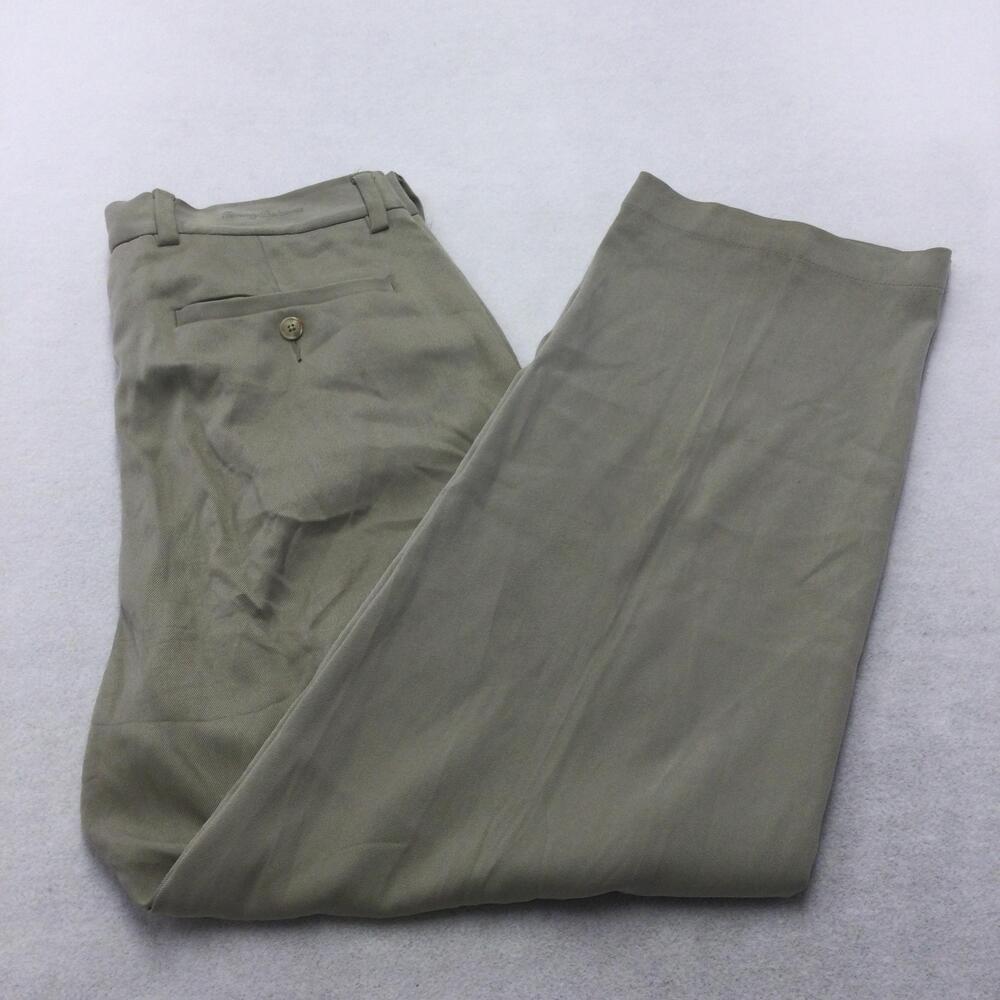 Tommy Bahama Pants Mens 33x30 Beige Silk Relaxed Chino Straight Leg Travel
